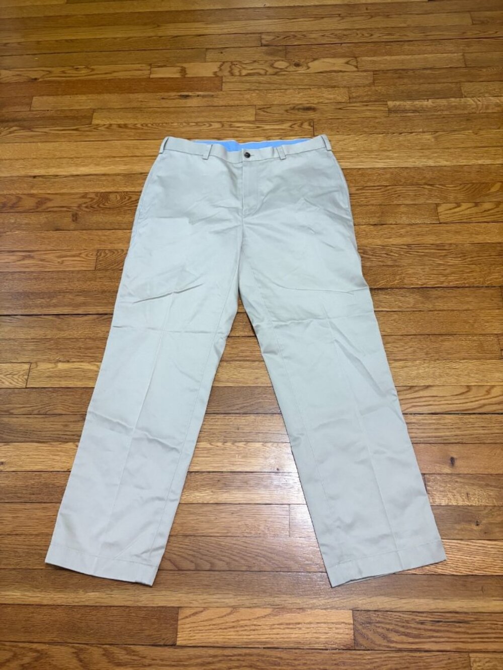 Brooks Brothers Clark Fit Lightweight Advantage Mens 34x30 Beige Chino Pants